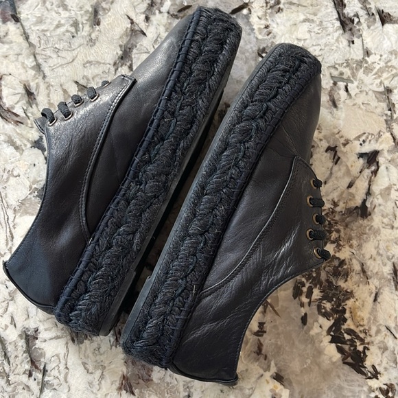 GIAMO Buttery Leather Platform Espadrilles 37 - Picture 2 of 10